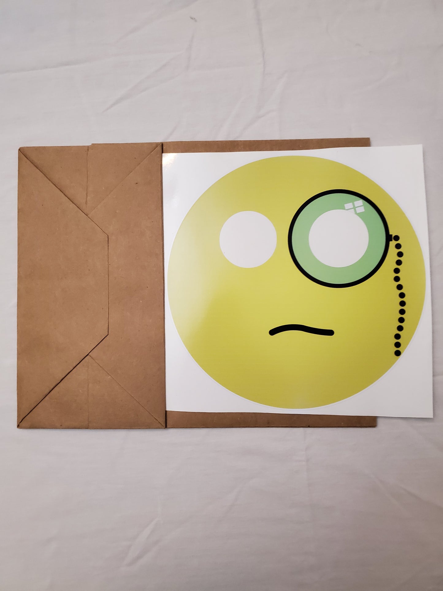 Monocle emoji paper bag mask kit