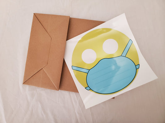 masked emoji paper bag mask kit