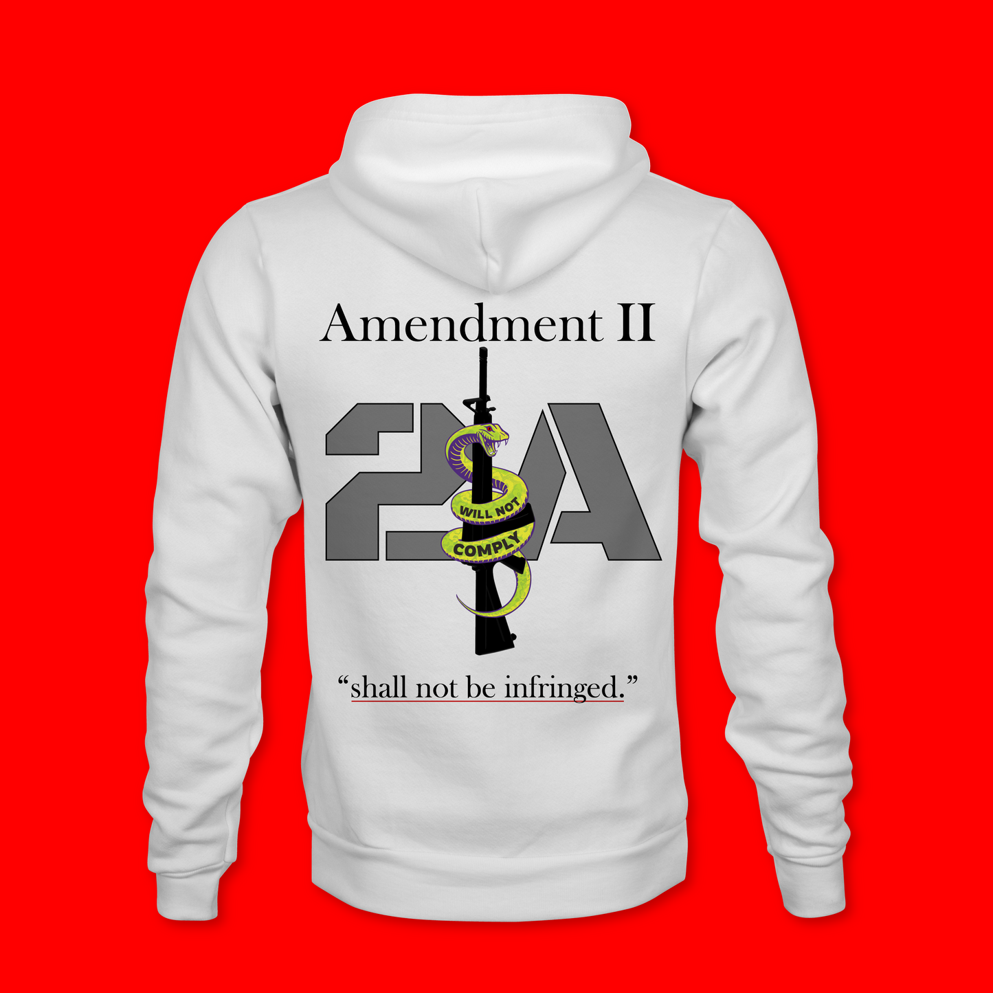 Amendment II, 2A, shall not be infringed. Unisex hoodie