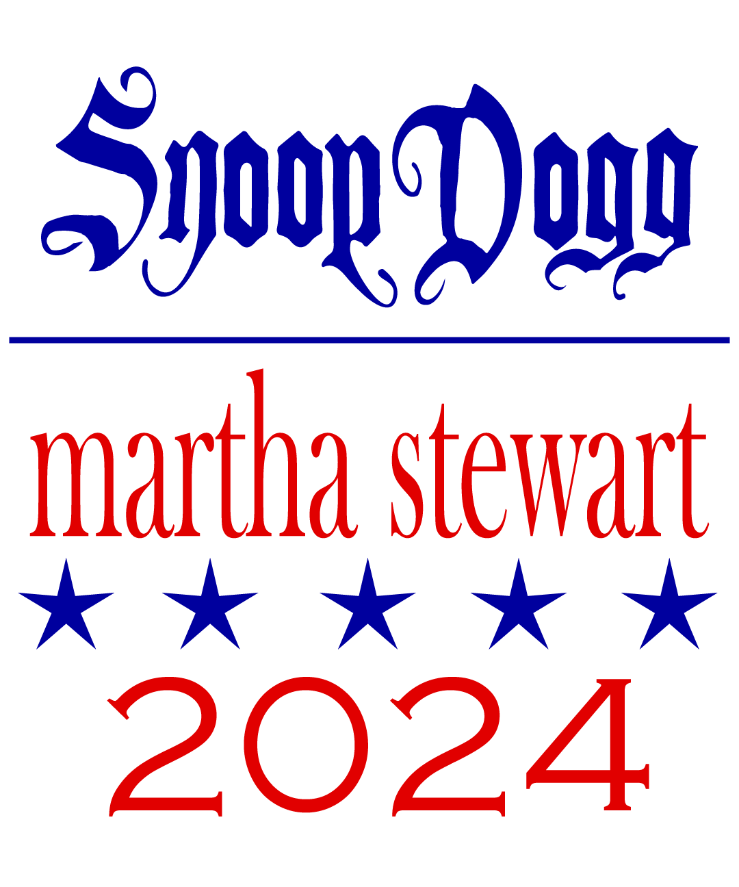 Snoop Dogg and Martha Stewart 2024, Unisex t-shirt