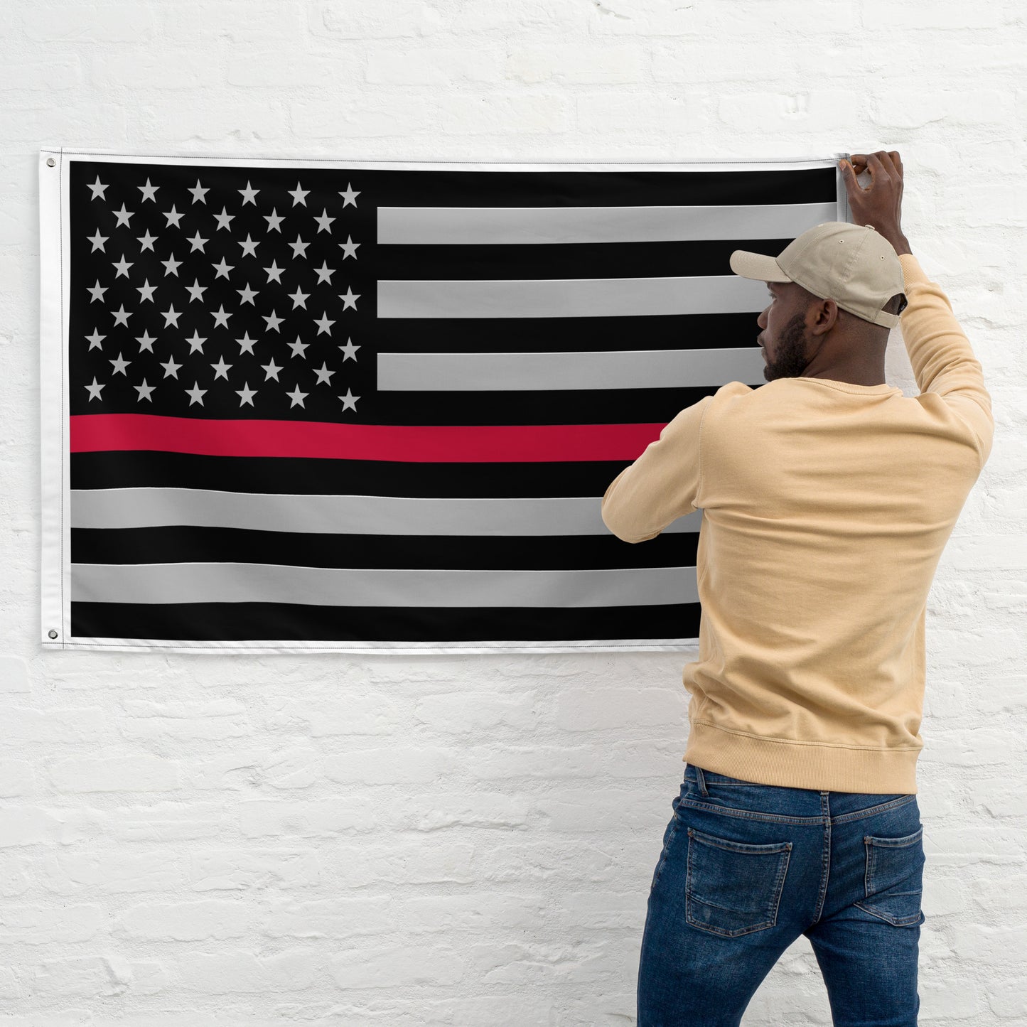 Thin red line American Flag