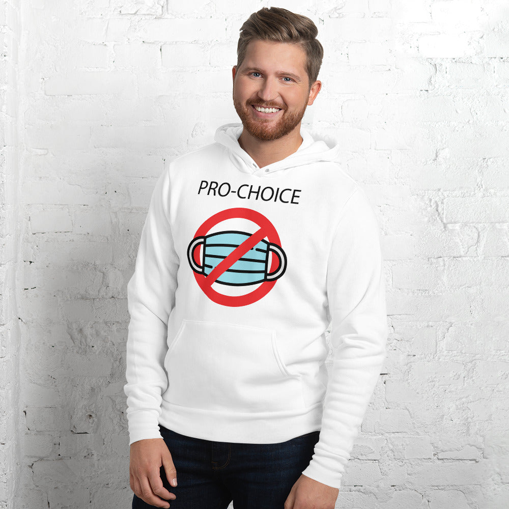 PRO-CHOICE, NO MASK, Unisex hoodie