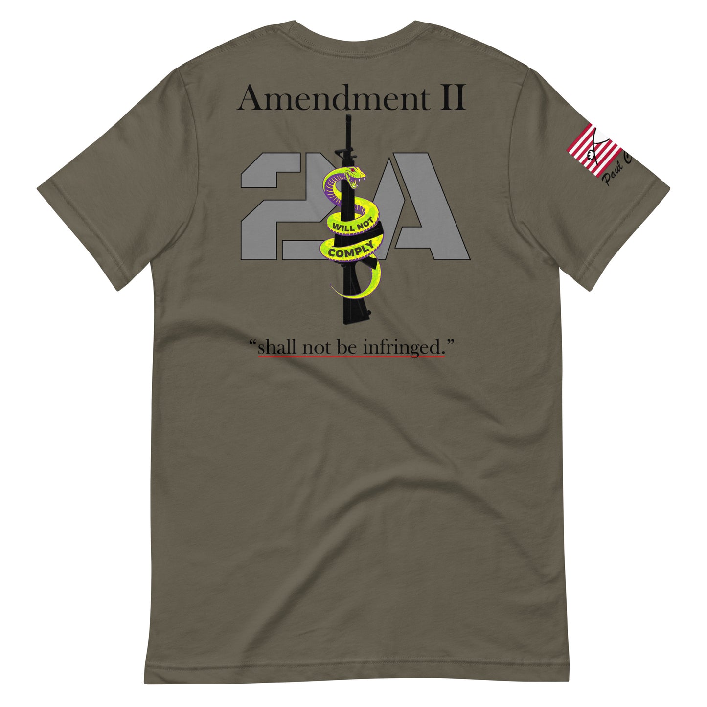 Amendment II, 2A, shall not be infringed. Unisex t-shirt