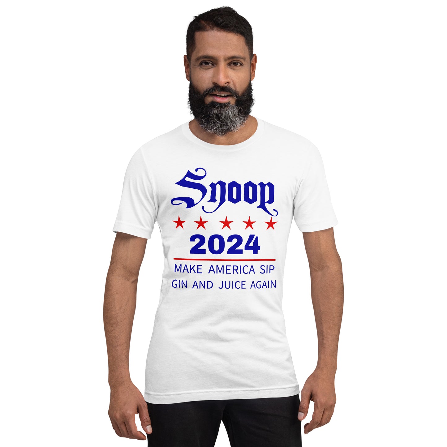 Snoop 2024, MAKE AMERICA SIP GIN AND JUICE AGAIN, Unisex t-shirt